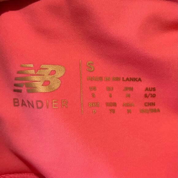 New Balance Bandier Tight Leggings Small Pink High Rise Sustainable Vibrant NWT - Picture 8 of 10